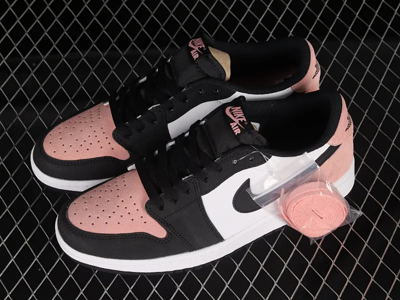 All categories Air Jordan Jordan series basketball shoes Air Jordan 1 Low pure original version Air Jordan 1 Low OG "Bleached Coral" AJ1 Joe 1 black pink toe full head layer low-top basketball shoes CZ0790-061